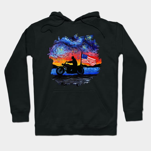 Easy Rider with border Hoodie by sagittariusgallery